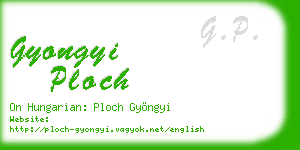 gyongyi ploch business card